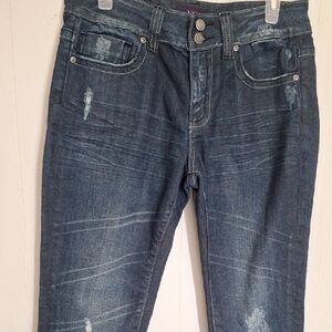 Women's Blue Distressed Jeans